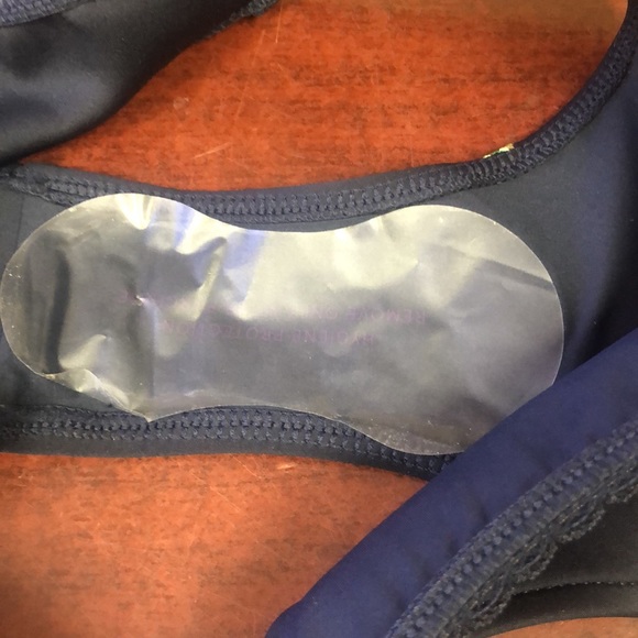 NWOT Stella McCartney Bikini Bottom, Navy Blue Botanical Embroidery Sky Captain - Picture 7 of 11